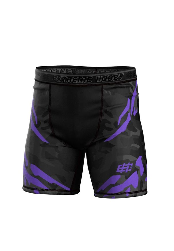 Spodenki Vale Tudo do MMA męskie EXTREME HOBBY BLACK PANTHER. Kolor: czarny, fioletowy, wielokolorowy. Materiał: poliester, elastan