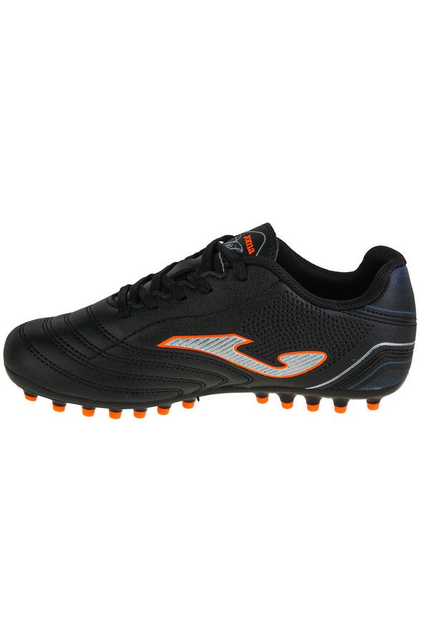 Buty piłkarskie dla dzieci Joma Toledo Jr. Zapięcie: sznurówki. Kolor: czarny. Materiał: materiał, syntetyk. Szerokość cholewki: normalna. Sport: piłka nożna