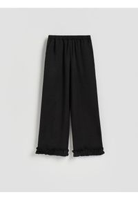 Reserved - Spodnie z wiskozy - czarny. Kolor: czarny. Materiał: wiskoza #1