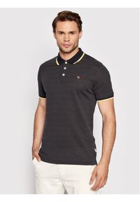 Jack&Jones PREMIUM Polo Win 12169064 Czarny Regular Fit. Typ kołnierza: polo. Kolor: czarny. Materiał: syntetyk, bawełna