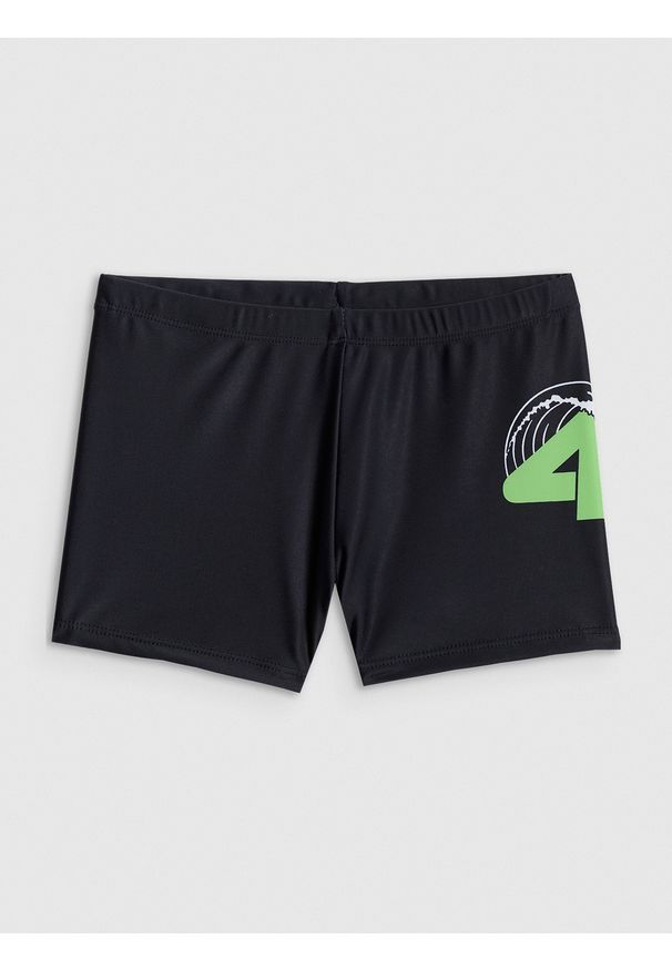 4f - 4F Kąpielówki chłopięce - czarne 146/152 (10-12 lat). Kolor: czarny. Materiał: materiał