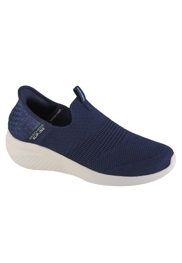 skechers - Buty sportowe Sneakersy damskie, Slip-Ins Ultra Flex 3.0 Smooth Step. Kolor: niebieski. Sport: turystyka piesza