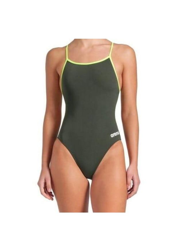Strój do pływania Arena Solid Lace Back. Kolor: żółty, wielokolorowy, zielony