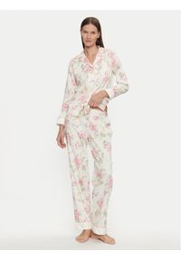 Lauren Ralph Lauren - LAUREN RALPH LAUREN Piżama ILN92392 Écru Relaxed Fit. Materiał: bawełna