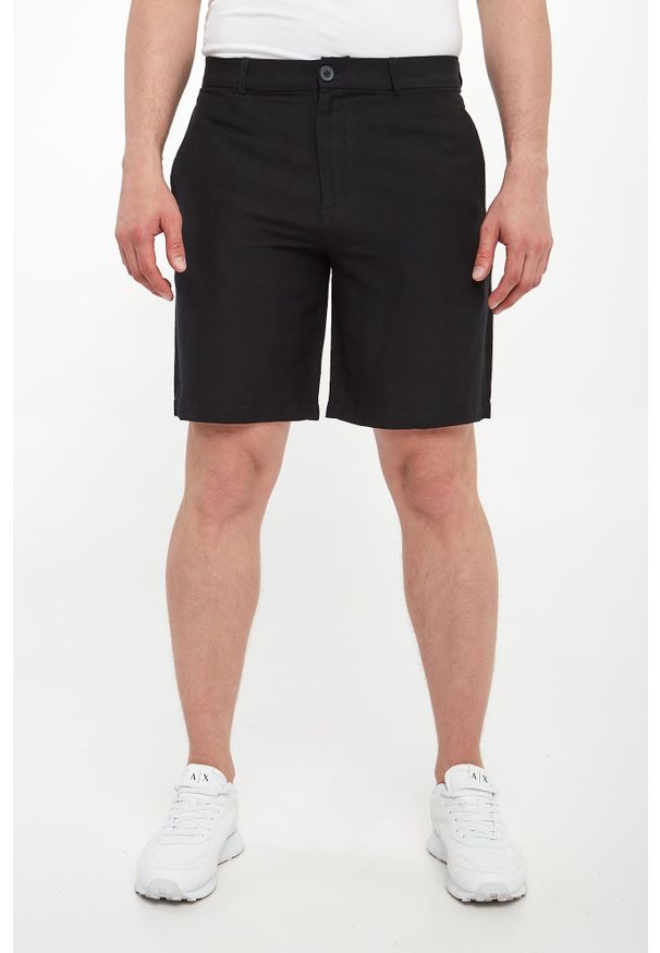 Armani Exchange - Bermudy męskie z lnem ARMANI EXCHANGE. Materiał: len