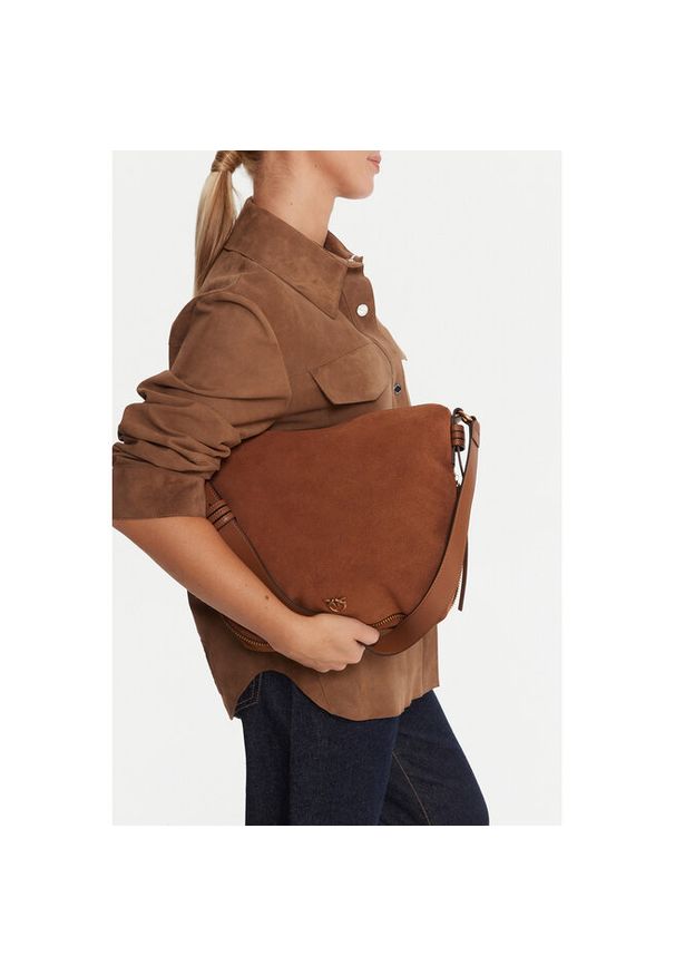 Pinko - Torebka PINKO. Kolor: brązowy