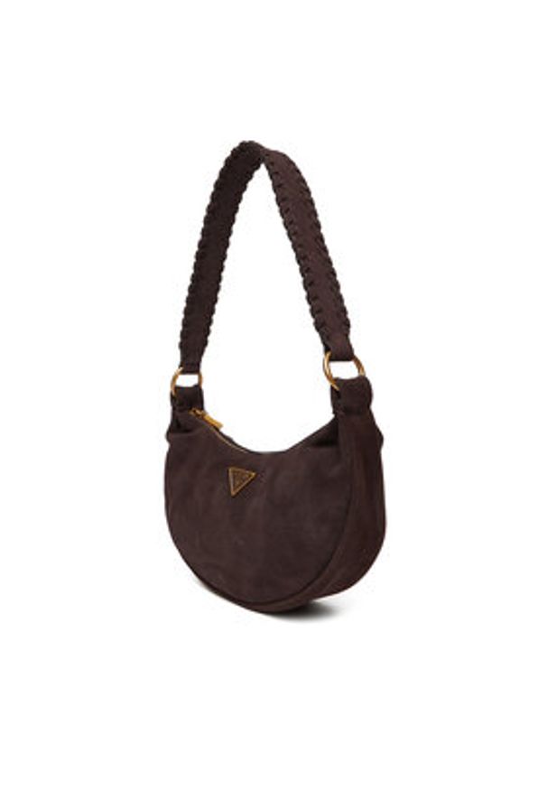 Guess Torebka Amita Mini HWSB95 39720 Brązowy. Kolor: brązowy. Materiał: skórzane, zamszowe