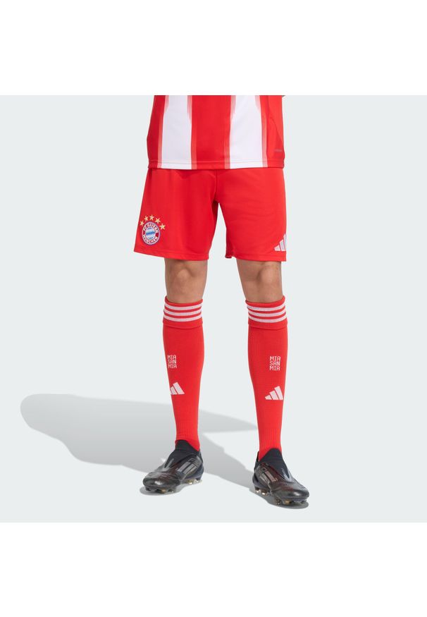 Adidas - Szorty podstawowe FC Bayern 25/26. Kolor: czerwony. Sport: piłka nożna