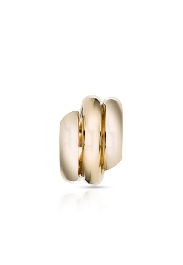 W.KRUK - Pierścionek złoty spirala. Materiał: złote. Kolor: złoty