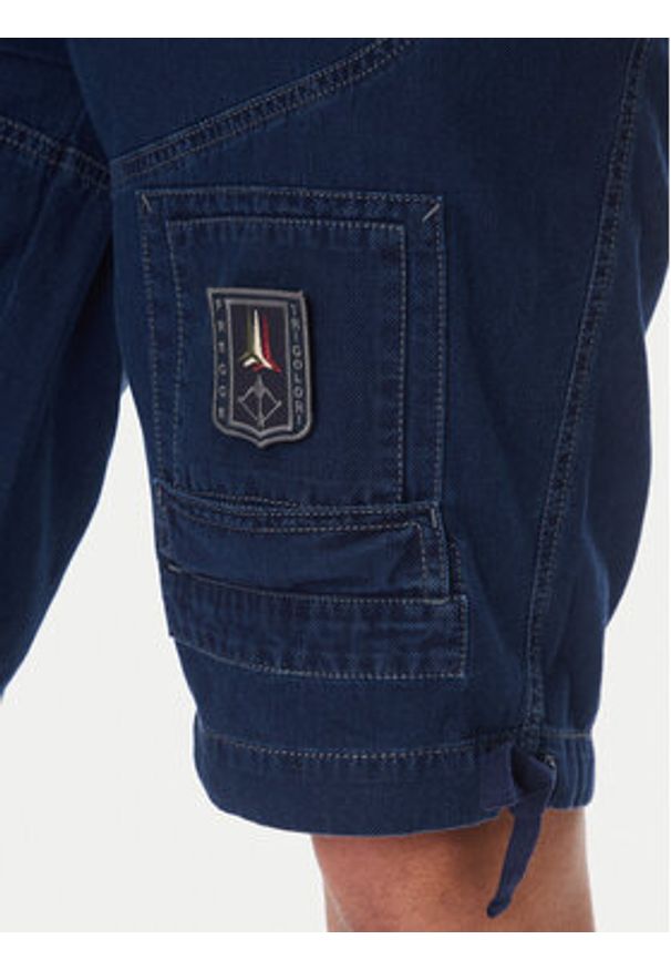 Aeronautica Militare Szorty jeansowe 251BE252CT3507 Granatowy Regular Fit. Kolor: niebieski. Materiał: bawełna