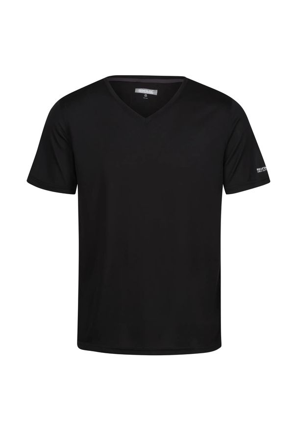 Koszulka z dekoltem w serek Regatta Fingal. Typ kołnierza: dekolt w serek. Kolor: czarny. Sport: turystyka piesza