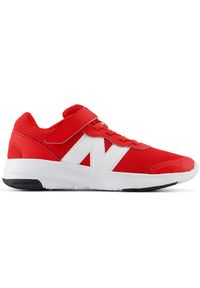 Buty dziecięce New Balance PT578RD – czerwone. Kolor: czerwony. Materiał: guma, syntetyk, materiał. Szerokość cholewki: normalna. Sport: bieganie #1