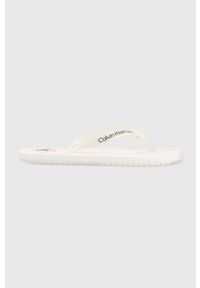 Calvin Klein Jeans japonki BEACH SANDAL AOP męskie kolor biały YM0YM00656. Kolor: biały #1