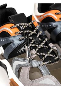 Geox Sneakersy "T01 A" | T94BTA 01422 | T01 A | Mężczyzna | Wojskowa Zieleń, Pomarańczowy. Kolor: pomarańczowy. Materiał: materiał, skóra #5
