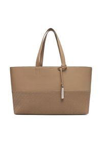 Calvin Klein Torebka Ck Mixmedia Shopper_Mono K60K613166 Beżowy. Kolor: beżowy. Materiał: skórzane #5