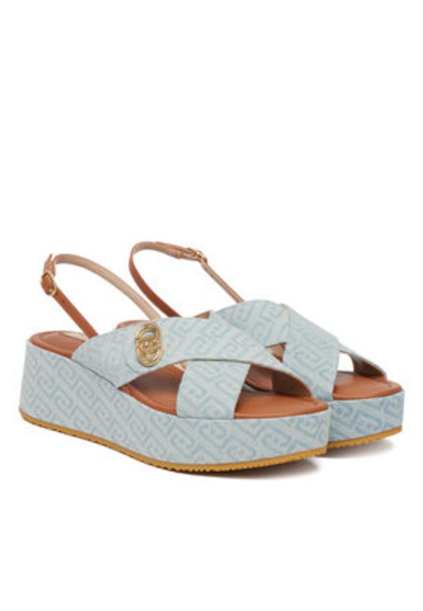 Liu Jo Sandały Flo 03 SA6141 TX523 Niebieski. Kolor: niebieski. Materiał: materiał