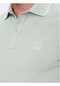 BOSS Polo Passertip 50507699 Turkusowy Slim Fit. Typ kołnierza: polo. Kolor: turkusowy. Materiał: bawełna #5