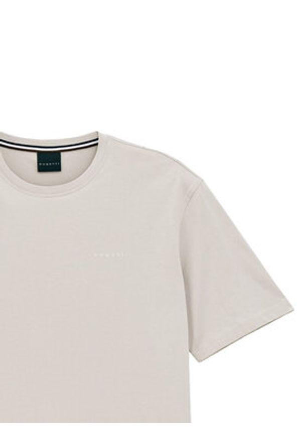 Bugatti T-Shirt 8350-15040E Beżowy Regular Fit. Kolor: beżowy. Materiał: bawełna