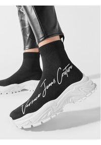 Versace Jeans Couture Sneakersy 75VA3SV5 Czarny. Kolor: czarny. Materiał: materiał #6