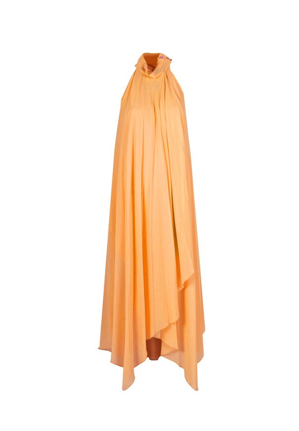 Patrizia Pepe Sukienka | 8A1215/AD08 | Kobieta | Pomarańczowy. Okazja: na co dzień. Kolor: pomarańczowy. Materiał: poliester. Typ sukienki: asymetryczne. Styl: casual