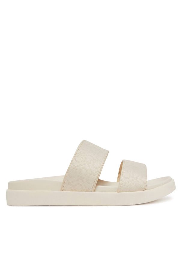 Klapki Calvin Klein. Kolor: kremowy