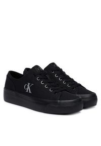Calvin Klein Sneakersy Vulc Flatform Low Canvas Mg YW0YW01763 Czarny. Kolor: czarny. Materiał: materiał #3