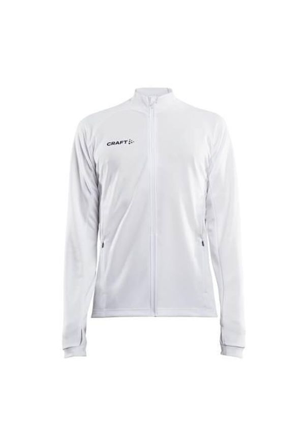 Bluzy treningowa męska Craft Evolve Full Zip. Kolor: biały. Sport: fitness