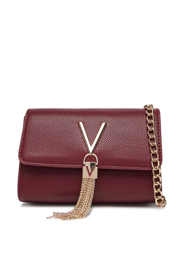 VALENTINO - Valentino Torebka Divina VBS1R403G Bordowy. Kolor: czerwony. Materiał: skórzane