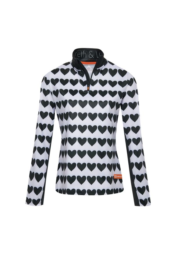 GARETH & LUCAS - Bluza narciarska Damska Gareth & Lucas The One Hundred and Fourteen. Kolor: niebieski, biały, wielokolorowy. Materiał: poliester, elastan. Sezon: zima. Sport: narciarstwo