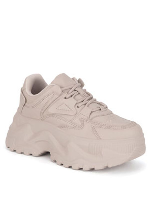 DeeZee Sneakersy LZ0893-01 Beżowy. Kolor: beżowy. Materiał: skóra