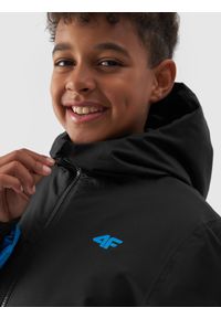 4F JUNIOR - Kurtka narciarska membrana 8000 chłopięca - turkusowa. Kolor: turkusowy. Materiał: dzianina, materiał, tkanina, poliester. Wzór: gładki. Sezon: zima. Sport: narciarstwo #2