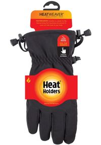 HEAT HOLDERS - Czarne Rękawiczki Softshell L-XL: Ciepłe i Wiatroodporne. Kolor: czarny. Materiał: softshell. Sport: turystyka piesza