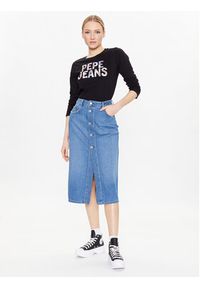 Pepe Jeans T-Shirt Luna PL505394 Czarny Regular Fit. Kolor: czarny #5