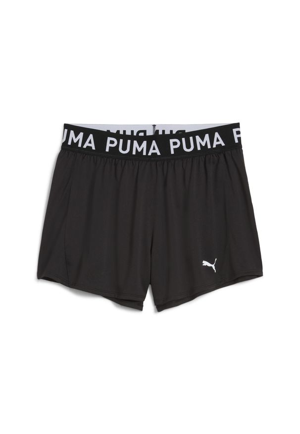Puma - Damskie szorty z dzianiny 3" PUMA STRONG PUMA Black. Kolor: czarny. Materiał: dzianina. Sport: fitness