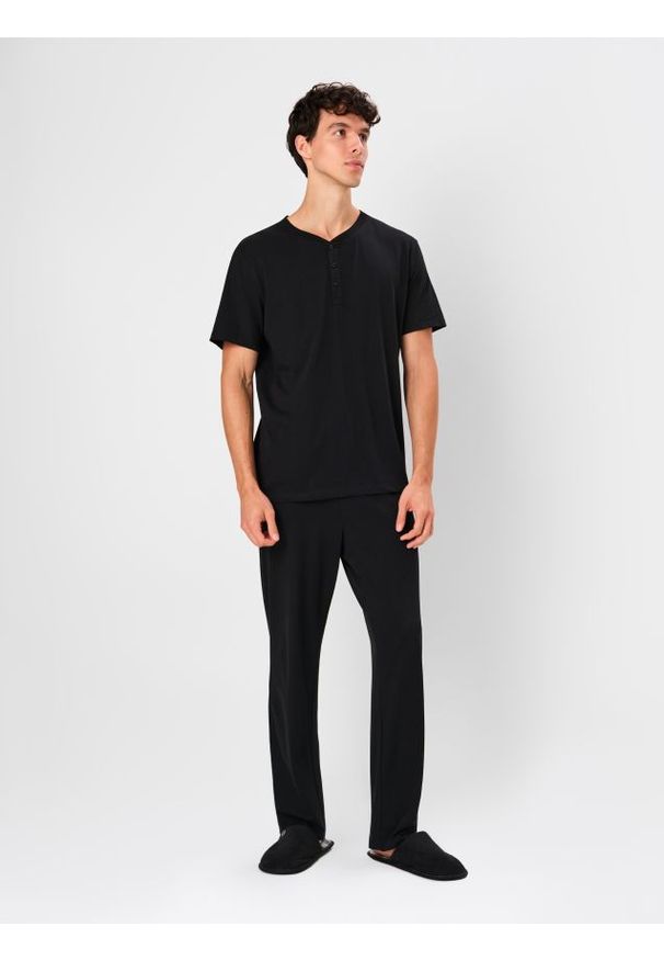 Sinsay - Piżama dwuczęściowa - czarny. Kolor: czarny