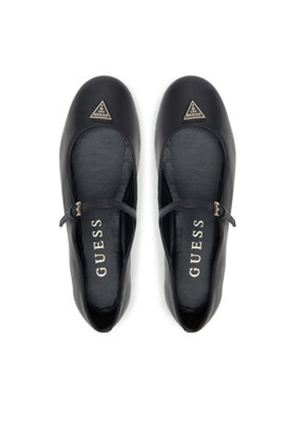 Guess Baleriny FLTKLD LEA02 Czarny. Kolor: czarny. Materiał: skóra