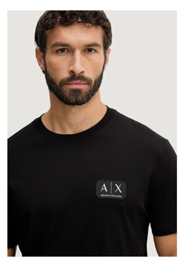 Armani Exchange T-Shirt XM002178 AF12308 UC001 Czarny Regular Fit. Kolor: czarny. Materiał: bawełna