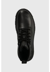 Timberland workery skórzane Greyfield Leather Boot damskie kolor czarny na płaskim obcasie TB0A5ZDR0011. Nosek buta: okrągły. Zapięcie: sznurówki. Kolor: czarny. Materiał: skóra. Obcas: na obcasie. Styl: klasyczny. Wysokość obcasa: niski #2