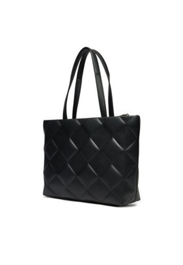 Calvin Klein Torebka Diamond Quilt K60K612906 Czarny. Kolor: czarny. Materiał: skórzane