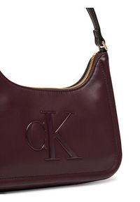 Calvin Klein Torebka Bold Ck Small Shoulder Bag LV04F3230G Bordowy. Kolor: czerwony. Materiał: skórzane #3