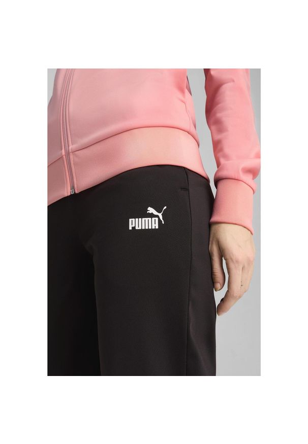 Puma - Damski dres z poliestru PUMA Pink Fruit. Kolor: różowy. Materiał: dresówka, poliester. Wzór: nadruk