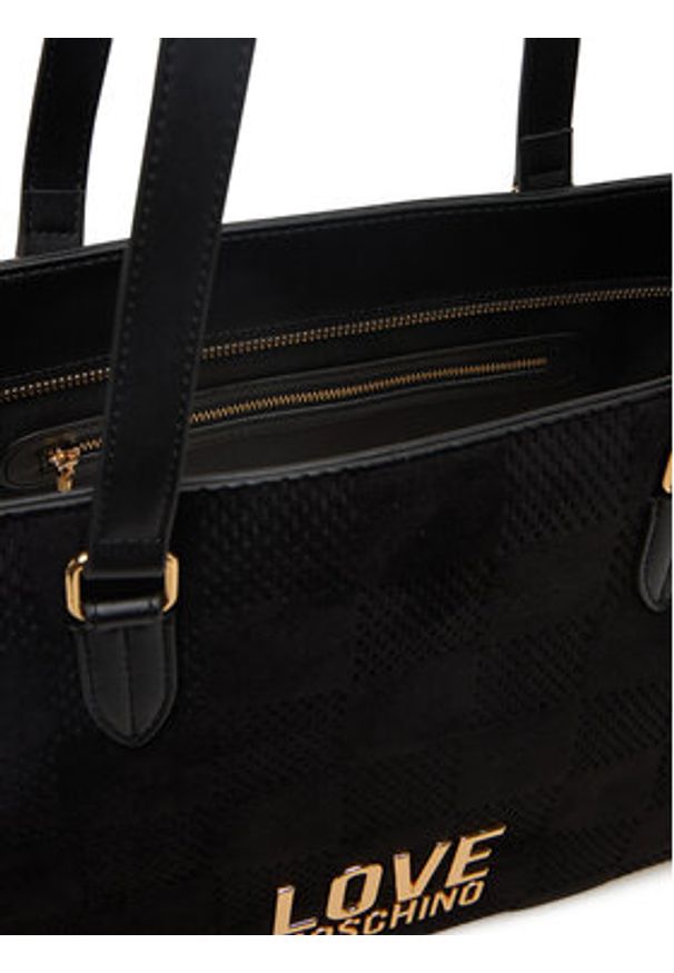 Love Moschino - LOVE MOSCHINO Torebka JC4123PP0NKB100A Czarny. Kolor: czarny. Materiał: skórzane