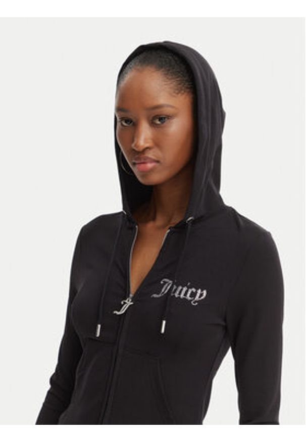 Juicy Couture Bluza Oola JCWAS126306 Czarny Slim Fit. Kolor: czarny. Materiał: bawełna