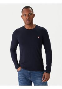 Guess Longsleeve M2YI28 J1314 Granatowy Slim Fit. Kolor: niebieski. Materiał: bawełna. Długość rękawa: długi rękaw #1