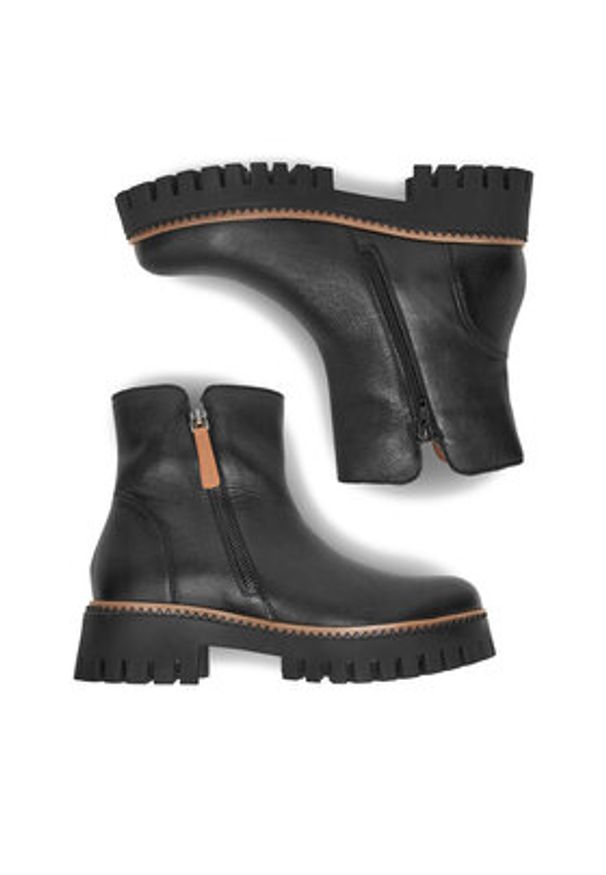 Lasocki Botki CEO-ZUMBA WI23-ZUMBA-03 Czarny. Kolor: czarny. Materiał: skóra