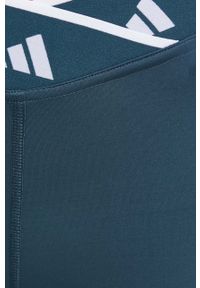 adidas Performance legginsy treningowe Techfit kolor zielony z nadrukiem. Stan: podwyższony. Kolor: zielony. Materiał: skóra, materiał. Technologia: Techfit (Adidas). Wzór: nadruk. Sport: fitness #4