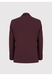 Pako Lorente - PAKO LORENTE – Bordowa marynarka z wełną i jedwabiem. Kolor: czerwony. Materiał: jedwab, wełna. Wzór: prążki #4