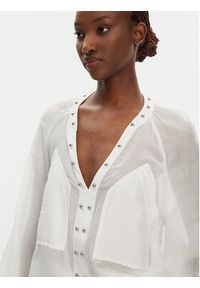 Pinko - PINKO Bluzka Darren Blusa 105281 A2M7 Z05 Biały Regular Fit. Kolor: biały. Materiał: bawełna #5