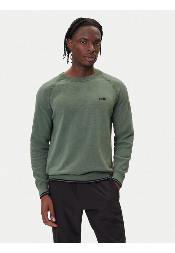 BOSS Sweter K_Zone CN 50541938 Zielony Regular Fit. Kolor: zielony. Materiał: syntetyk