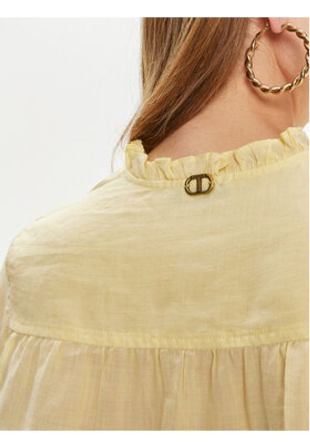 TwinSet - TWINSET Bluzka 241TP2530 Żółty Relaxed Fit. Kolor: żółty. Materiał: bawełna